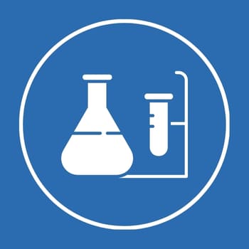 Inicio Icono de matraces y tubos de ensayo representando insumos y consumibles de laboratorio.