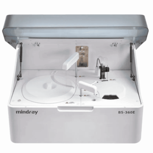Analizador químico automatizado Mindray BS-360E, equipo de laboratorio clínico para bioquímica y diagnóstico con alto rendimiento.