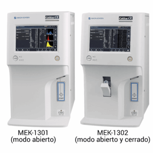 Comparativa de analizadores hematológicos Nihon Kohden Celltac MEK-1301 y MEK-1302 en modo abierto y cerrado.
