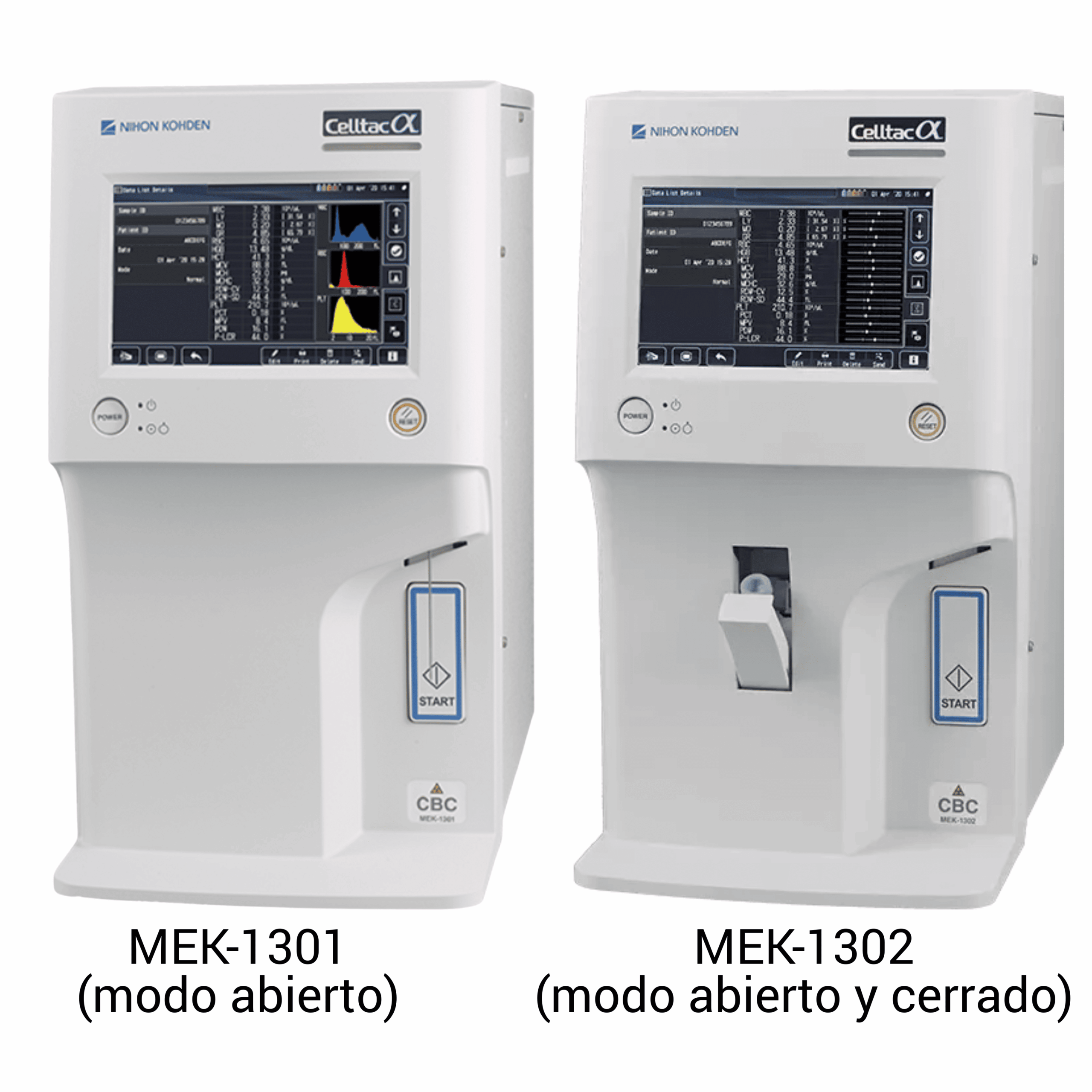 Wiener Lab CM-320i – Analizador de química clínica | CCISUR Comparativa de analizadores hematológicos Nihon Kohden Celltac MEK-1301 y MEK-1302 en modo abierto y cerrado.