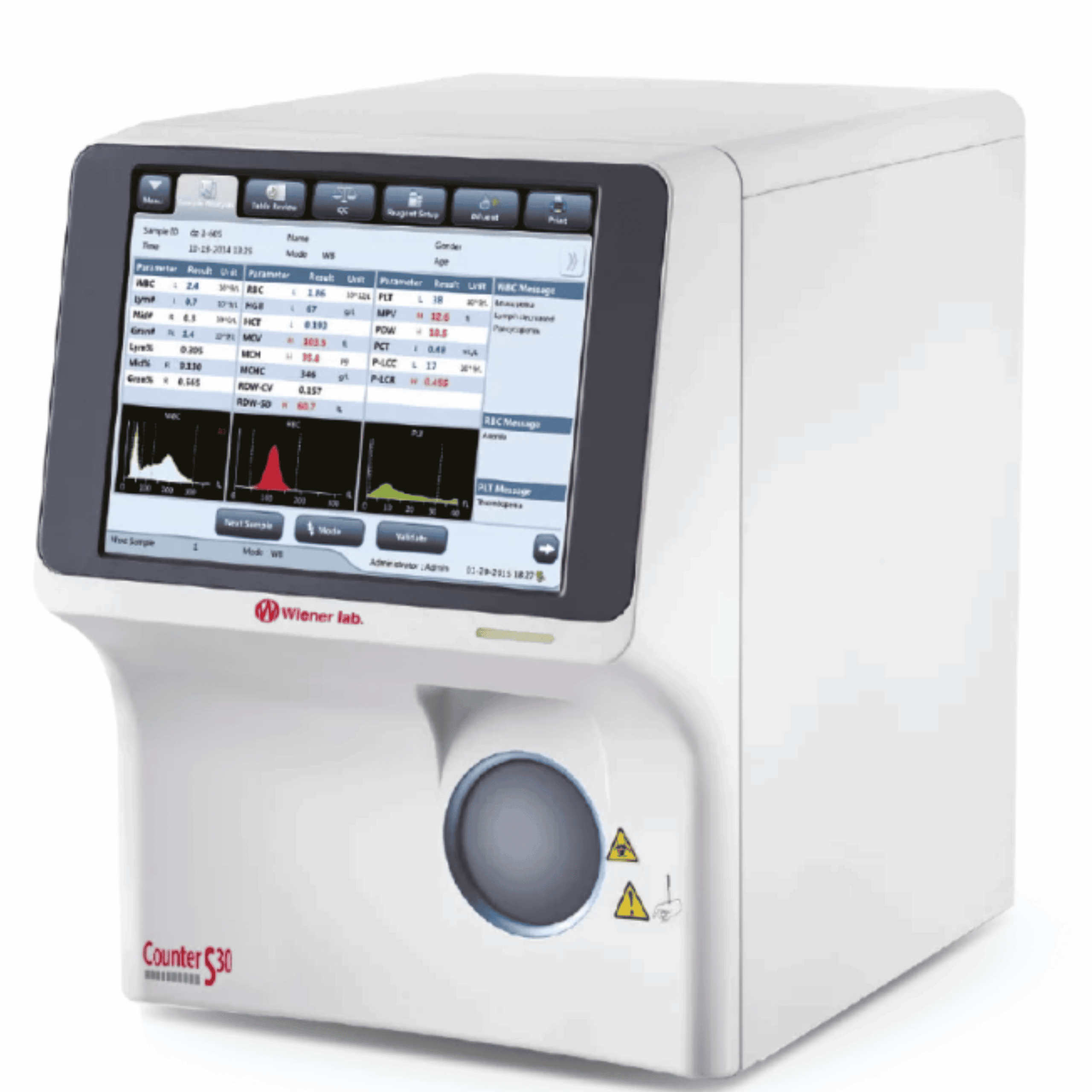 Wiener Lab Counter S30 – Analizador hematológico automatizado | CCISUR Analizador hematológico automatizado Wiener Lab Counter S30 para diagnóstico clínico.